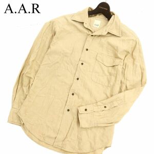 A.A.R ヨウジヤマモト ダーバン 通年 長袖 フラップ ポケット カジュアル シャツ Sz.M　メンズ ベージュ　C3T10455_B#C