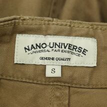 NANO UNIVERSE ナノユニバース 通年 ビッグ ポケット★ 切替 シンチバック サルエル カーゴ パンツ Sz.S　メンズ ベージュ　C3B04391_B#R_画像7