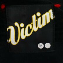 VICTIM ヴィクティム 秋冬 ロゴ刺繍★ 長袖 コーデュロイ シャツ Sz.M　メンズ 黒 日本製　C3T10680_B#B_画像6