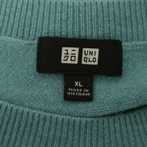 22AW★ UNIQLO ユニクロ 秋冬 高級!! カシミヤ100% クルーネック ニット セーター Sz.XL　メンズ 大きいサイズ　C3T10826_B#K_画像5