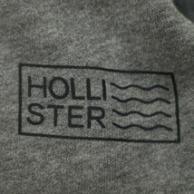 【新品 未使用】 HOLLISTER ホリスター 秋冬 フーディー スウェット★ 裏起毛 プルオーバー パーカー Sz.S　メンズ グレー　C3T10835_B#H_画像5