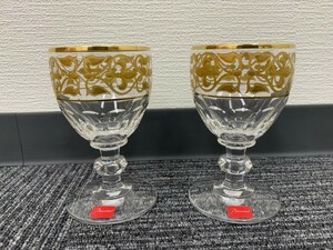  Baccarat バカラ ワイングラス エンパイア 箱付き 洋食器 クリスタルガラス 金彩 食器　セット