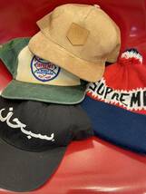 SUPREME TRUCKER CORDUROY CAP Arabic Logo CAP 10AW Supreme Suede Patch 5 Panel Cap ボンボンニット帽 まとめ売り_画像1