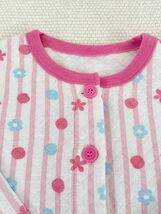 ★★キルティングパジャマ　　ピンク水色　花　水玉ドット　サイズ１1０　女の子★★_画像4