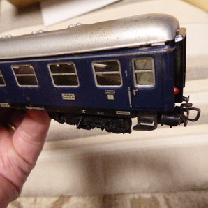 鉄道模型増設に最適ですメルクリンDB急行列車 ロング２４センチ紺色貴重品の画像6
