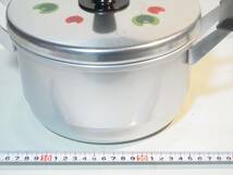 昭和レトロ ホクア 高級アルマイト 兼用鍋 20㎝ 両手鍋 未使用品長期保存_画像3