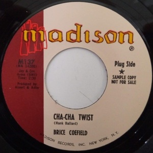 ★新品即決★50's-60'sリプロ再発盤 Brice Coefield - Cha Cha Twist/ Tempted[Madison]