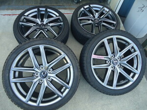 54　レクサス　IS　18インチ　8.5J　+51　BS　225/40R18　255/35R18　4本セット