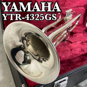 良品　YAMAHA　ヤマハ　トランペット　YTR-4325GS　ゴールドブラス　シルバー　銀メッキ　ミドルクラス　金管楽器　初心者　中級者