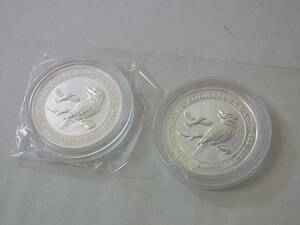151028H63-1101H■オーストラリア■2004年　2ドル 銀貨　2枚セット　カワセミ　2oz／2オンス　純銀　エリザベス2世　コイン・硬貨