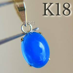 K18 natural stone palaiba opal 5×7 18 gold yellow gold pendant top 