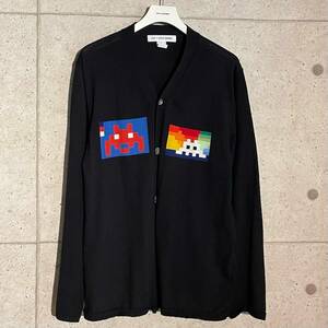 ONtheCORNER ITEM No.1541/COMMEdesGARCONS SHIRT コムデギャルソンシャツ インベーダーデザイン ウールカーディガン 22aw size:XL