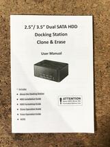 ★ 中古★玄人志向 HDD/SSDスタンド 2.5・3.5 SATA HDD Docking Station 2台搭載可能【KURO-DACHI/CLONE+ERASE/U3】CIIQ_画像9