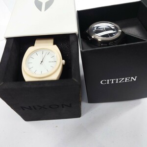 I052 腕時計 まとめ CITIZEN WORLD TIME CHRONOGRAPH U010-S005434 シチズン NIXON TIME TELLER P MATTE WHITE A119 1030 中古 ジャンク品