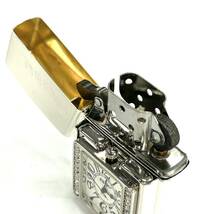 Y032 ZIPPO TIME LIGHT ジッポー タイムライト 時計付ライター 喫煙具 シルバー BRADFORD.PA. ジャンク品 中古 訳あり_画像8