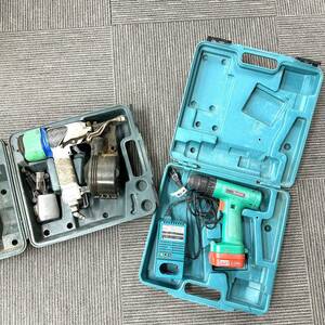 O181 電動工具 工具　まとめ　makita マキタ 充電式ドライバドリル　M642D HITACHI ロール釘打機　ヒタチNV 50AF3 ジャンク　中古　訳あり