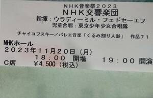 １１月２０日 アクセルロッド　Ｎ響　チャイコフスキー　バレエ音楽「くるみ割り人形」全曲