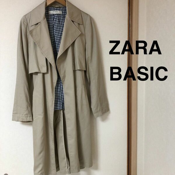 ZARA BASIC ザラベーシック　羽織るだけで形キレイ　トレンチコート　XS ロング アウター