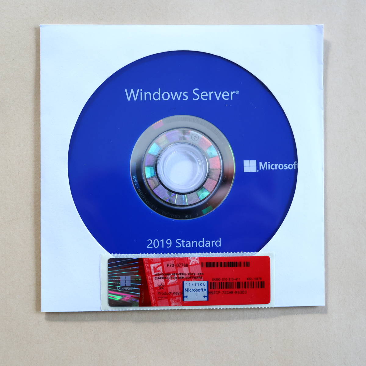 Windows Server 2019 Standard日本語版 プロダクトキーCOAシール+