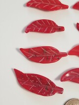 木葉　アクセサリー素材　珊瑚パーツ　さんごビーズ　赤サンゴルース２_画像2