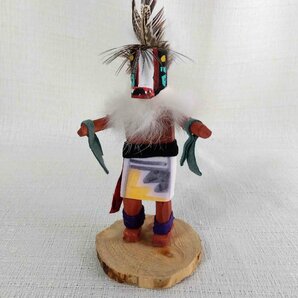 ホピ・カチナ人形 アナグマ 豊穣・平和の精霊 Badger ネイティブ・アメリカン/インディアン 伝統工芸品/ハンドメイド 木彫り カチナドールの画像1
