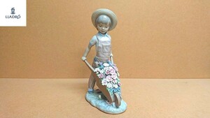 N-69 難あり LLADRO リヤドロ 1283 花車 男の子 フィギュリン 西洋磁器 人形 置物 boy flower flower carriage figurine object SPAIN