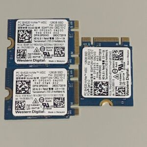 WD Type2230 128GB M.2 NVMe SSD 3枚 SN520 SDAPTUW-128G-1012