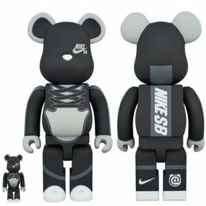 レア 未開封 BE@RBRICK ベアブリック NIKE SB BLACK 100%&400%メディコムトイ MEDICOM TOY 