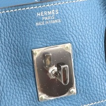 エルメス HERMES ショルダーバーキン バッグ ショルダーバッグ トリヨンクレマンス ブルージーン ブルー 青 シルバー金具_画像6