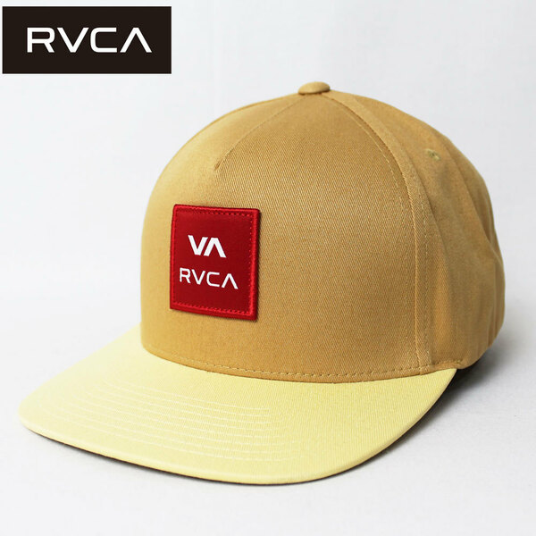 新品 RVCA ルーカ スクエアパッチキャップ ベージュ フリーサイズ