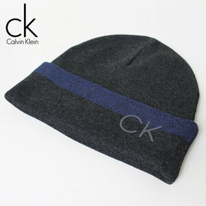  new goods Calvin Klein Calvin Klein Logo knitted cap charcoal 