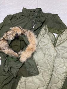 [XS most the first period dead stock ]M65 the US armed forces the truth thing fish tail Mod's Coat coyote fur hood full set aluminium zipper blur Jun 