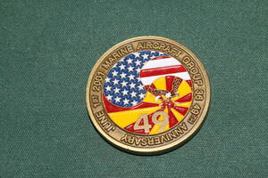 沖縄米軍使用 MARINE AIRCRAFT GROUP 36 49th ANNIVERSARY 記念 メダル チャレンジコイン 良品 コスプレ用 ディスプレイ コレクション