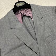 【極上の逸品】 Paul Smith ポールスミス & Ermenegildo Zegna エルメネジルドゼニア セットアップ スーツ Lサイズ グレー ストライプ _画像5