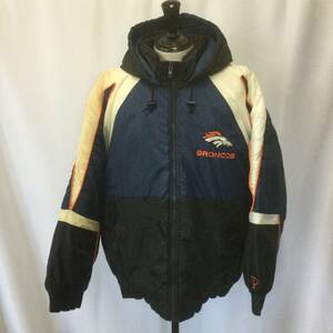 【N33】★PRO PLAYER★ プロ プレイヤー パファー ジャケット 90‘s NFL BRONCOS ブロンコス ストリート スポーツ 古着 古着卸