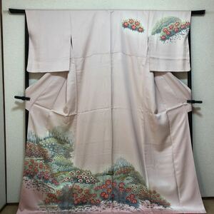 着物　付け下げ　訪問着 春夏秋冬　花柄　風景　長丈　着丈161cm 裄丈63.5cm 0901-12m