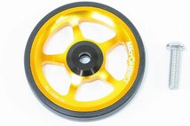 MicrOHERO 折りたたみ自転車 イージーホイール 補助ホイール アルミニウム合金 軽量 Easywheel For Brompton ゴールド 1個_画像1