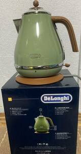 デロンギ アイコナ・ヴィンテージ 電気ケトル Model: KBOV1200J-GR DeLonghi 家電 