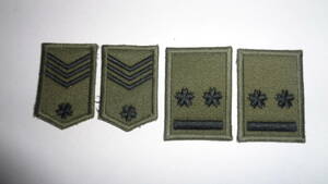 自衛隊、陸上自衛隊、襟章2種です、、日本軍、海軍、陸軍