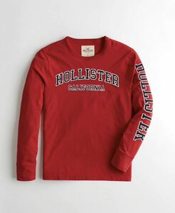 サイズL HOLLISTER ホリスター 長袖　Tシャツ　レッド