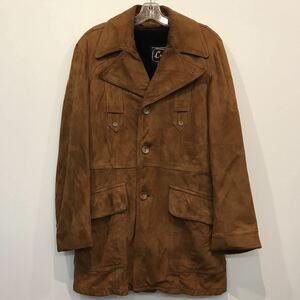 70s カナダ製 CRAFT 本革 ヌバック スエード ジャケット 38 ブラウン ビンテージ ボアライナー付 70年代 VINTAGE レザー ノーフォーク JKT