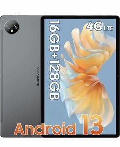 【2023 NEW Android 13 タブレット 10インチ】Blackview Tab80 デュアル 4G LTE+5G WiFi タブレット 10インチ 8GB +GPS+GMS認証 （グレー）