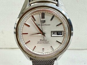 送料無料 1円～ 稼働品 ジャンク SEIKO セイコー 5 スポーツマチック デラックス 7606-7000 23石 オートマチック 自動巻き 腕周り最大約19c