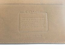 送料無料 1円～ 美品 COACH コーチ 長財布 財布 牛革 ウォレット ブラウン ラウンドファスナー 型押し オールドコーチ メンズ_画像9