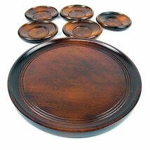 【未使用品】「WOOD COLLECTION」 木製　菓子器 漆器 木製 茶托_画像2