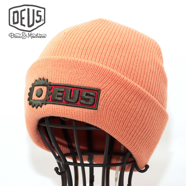 ニットキャップ 帽子 メンズ デウス エクス マキナ Deus Ex Machina Service Beanie サンキスト DMP237729-SKS ブランドロゴ