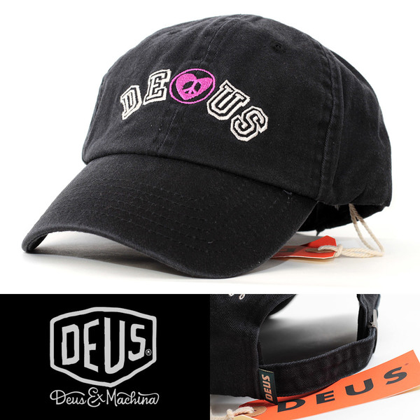 ローキャップ 帽子 メンズ デウス エクス マキナ Deus Ex Machina Active Dad Cap ブラック DMP237872-BLK ブランドロゴ