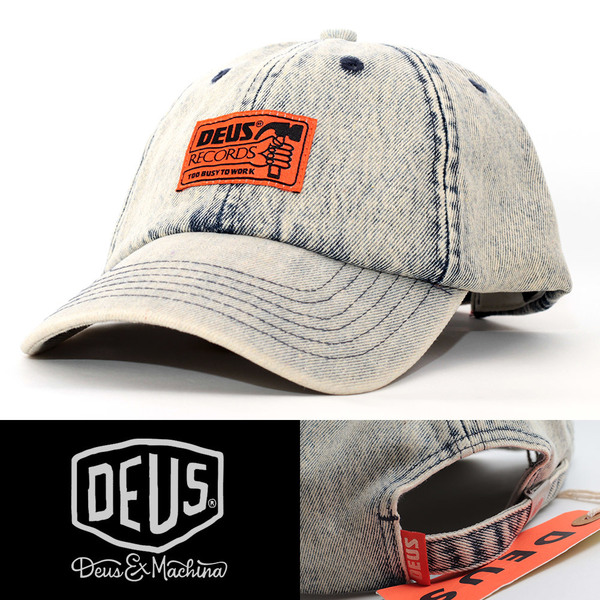 ローキャップ 帽子 メンズ デウス エクス マキナ Deus Ex Machina Ortiz Denim Cap ライトブルー DMF237983-LBE ブランドロゴ