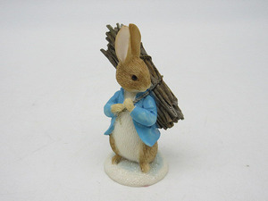 ★sz1307　ENESCO　ピーターラビット　ミニフィギュア　エネスコ　PETER RABBIT　薪　うさぎ　ウサギ　置き物　置物　かわいい　送料無料★