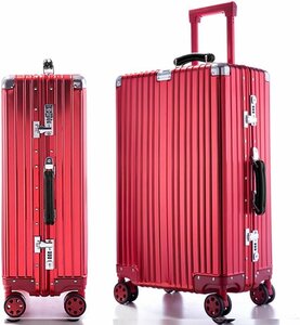  suitcase all aluminium alloy Carry case high capacity TSA lock quiet sound double caster aluminium suitcase Carry case aluminium L